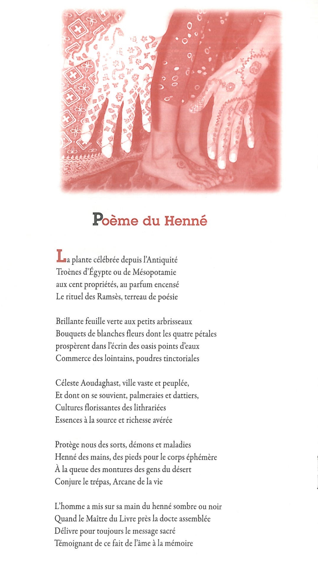 Poème du henné