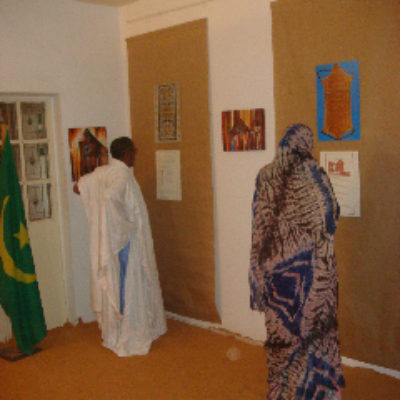 Vue de l’exposition à la Fondation Moktar Ould Daddah.
